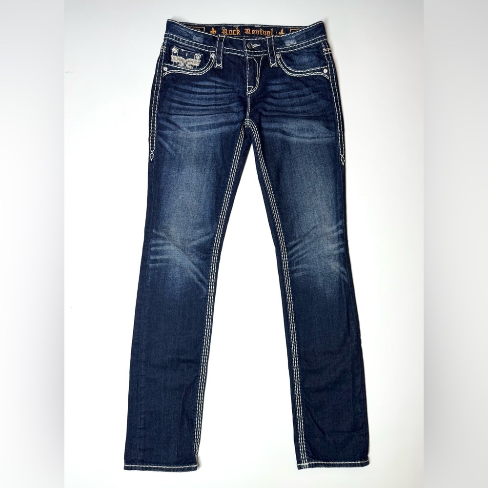 Rock Revival Blue Straight Leg Jeans